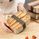 Stainless Steel Bento Box Set with Bamboo Lid - Corrosion-Resistant & Multi-Grid Design 4