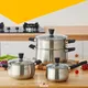 7-Piece Stainless Steel Cookware Set - Induction Friendly 1
