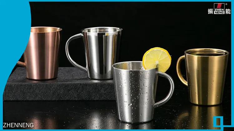 Travel Mug - Double Walled Stainless Steel Cup with Handle 1