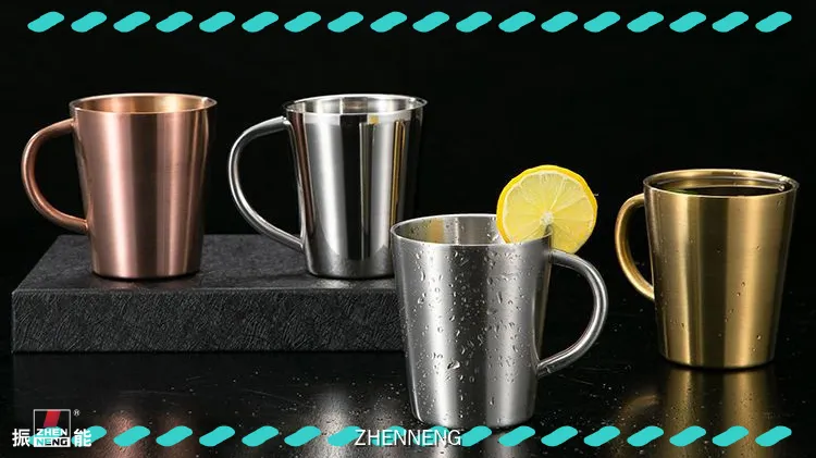 Stainless Steel Camping Mug with Handle - Customizable Design 1