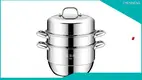 Stainless Steel 3 Tier Steamer Pot - Food-Grade, Easy to Clean 1