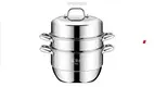 Huichu 28cm 3-Tier Stainless Steel Steamer - Best Stainless Pan 1