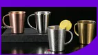 Double Wall Stainless Steel Mug with Handle - Customizable Camping Cups 1