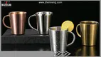 Stainless Steel Double Wall Mug with Handle - Ideal for Travel and Camping 1