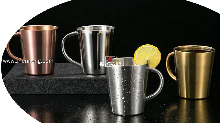 Stainless Steel Mug with Handle - Customizable & Durable 1
