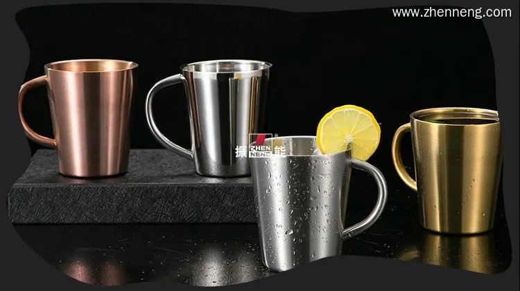 Stainless Steel Double Wall Cup with Handle - Customizable & Insulated 1