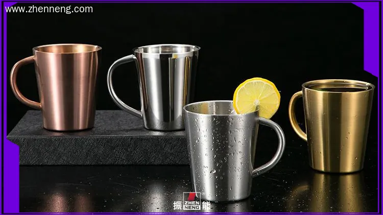 Outdoor Coffee Cups - Stainless Steel Double Wall Mug with Handle 1