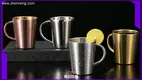 Outdoor Coffee Cups - Stainless Steel Double Wall Mug with Handle 1