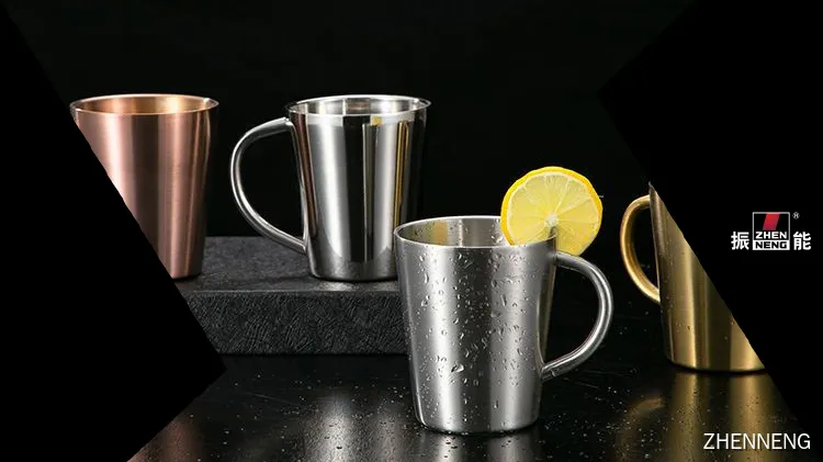 Stainless Steel Travel Mug with Handle - 320ml Double Wall Cup - Customizable & Durable 1
