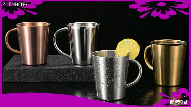 Taza de viaje con asa: Tazas de acero inoxidable de doble pared para cerveza y café - Personalizables y duraderas 1