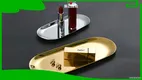 Stainless Steel Decorative Tray - Nordic Style Oval Jewelry Storage Serving Trays 1