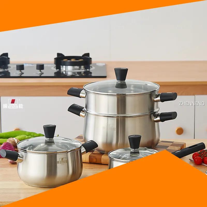 Stainless Steel Cookware Set with 7 Pieces 1