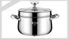 不锈钢汤锅带蒸屉 - 最佳锅具套装 1