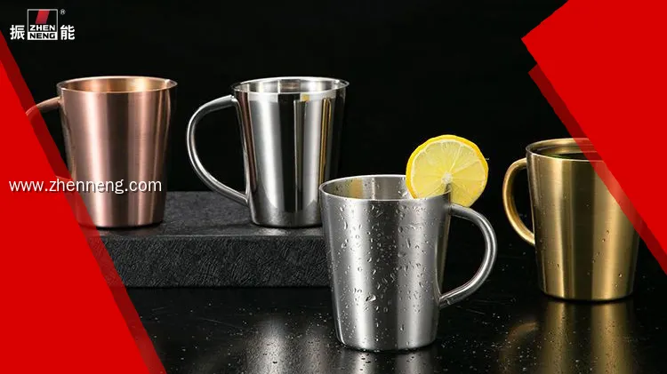 Stainless Steel Double Wall Mug with Handle - Best Steel Dinner Set 1
