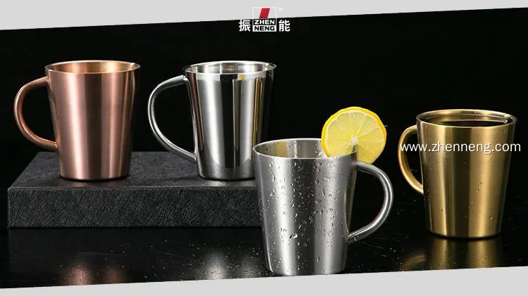 Taza de camping de acero inoxidable con asa 1