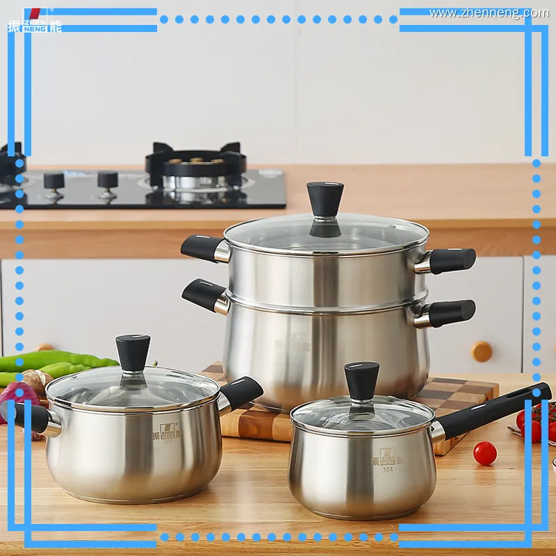 7 Piece Stainless Steel Cookware Set for Induction Cook Tops 1