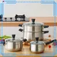 7 Piece Stainless Steel Cookware Set for Induction Cook Tops 1