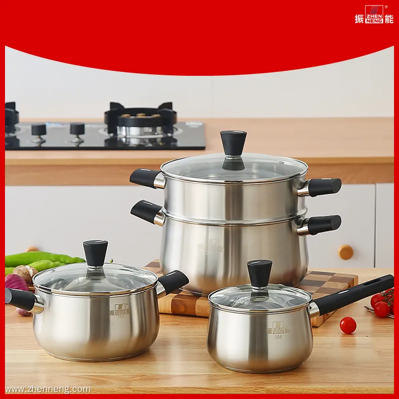 Набор посуды из нержавеющей стали из 7 предметов для индукционных плит 1