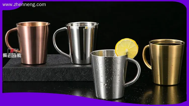 Stainless Steel Double Wall Camping Mug with Handle 1