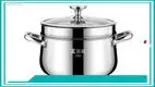 ZHENNENG Stainless Steel Soup Pot with Steamer Insert - Customizable Specifications - Anti-rust & Easy to Clean - Model ZNB-HC2H22 - 22cm Diameter - Lifetime 10+ years - Dishwasher Safe - Suitable for Home, Hotels & Restaurants. 1