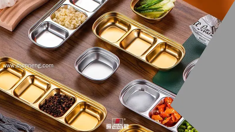 Premium Stainless Steel Divided Serving Tray – 1-4 Compartments, Rust-Resistant 1