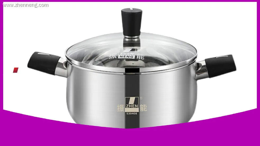 Stainless Steel Deep Casserole Pot with Bakelite Handles and Glass Lid 1