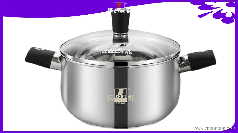 Stainless Steel Casserole Pot with Bakelite Handles and Lid Knot - Customizable and Durable 1