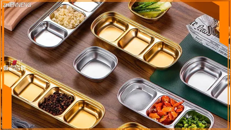 Stainless Steel Serving Tray - Customizable Divided Dishes 1