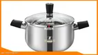 Stainless Steel Deep Casserole Pot with Bakelite Handles & Lid Knot - Rust-Free, Easy to Clean & Customizable 1
