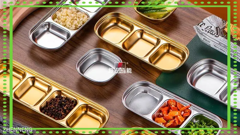 Stainless Steel Serving Tray with Handles 1