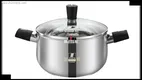 Stainless Steel Casserole Pot with Bakelite Handles & Lid Knot: Quality Cookware 1
