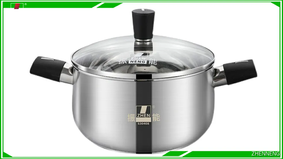 Stainless Steel Deep Casserole Pot with Bakelite Handles & Lid Knot: Best Cookware Set 1