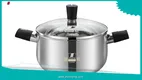 Stainless Steel Deep Casserole Pot with Bakelite Handles - Quality and Durability 1