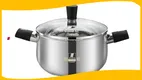 Stainless Steel Deep Casserole Pot with Bakelite Handles - Best Quality 1