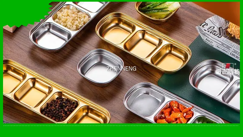 Stainless Steel Serving Tray - Customizable Divided Dishes. 1