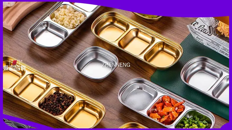 Поднос из нержавеющей стали: конструкция с возможностью индивидуальной настройки отделений. 1