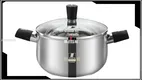 Stainless Steel Deep Casserole Pot with Bakelite Handles & Lid Knot
Best Stainless Pots and Pans 1