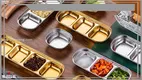 Stainless Steel Divided Sauce Dishes - Customizable Compartment Serving Tray 1