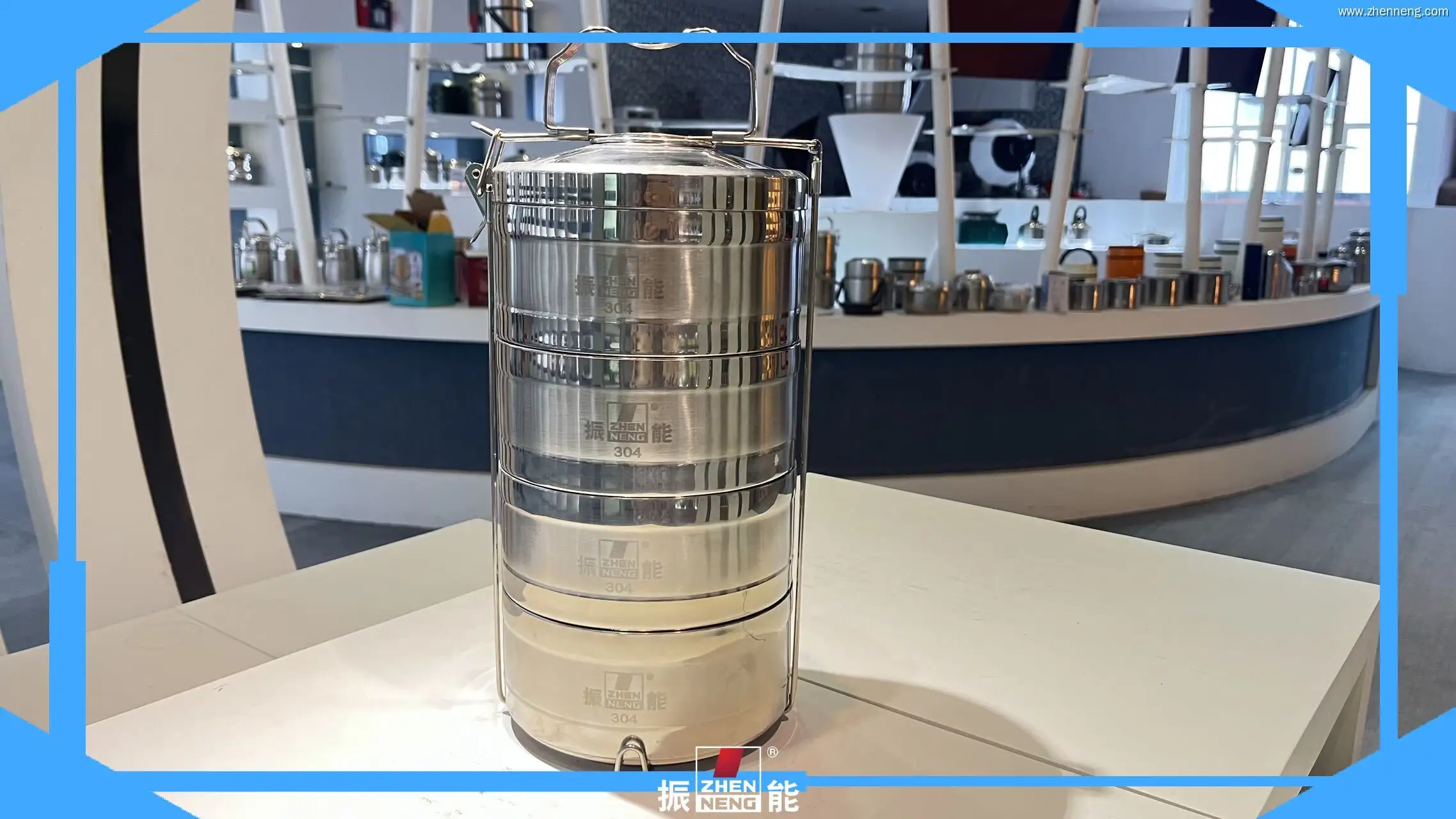 Stainless Steel Stackable Lunch Box with Magnetic Closure - Keep Food Fresh & Stylish. 1