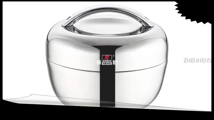 Customizable Apple Shape Stainless Steel Lunch Box 1