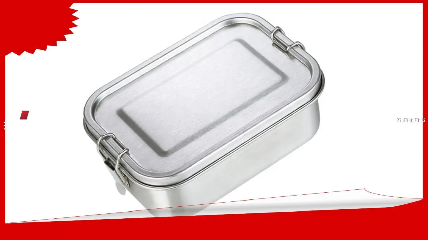 304 Stainless Steel Leak-proof Rectangular Lunch Box with Handle - Customizable Size - Perfect for All Ages - Wholesale 1