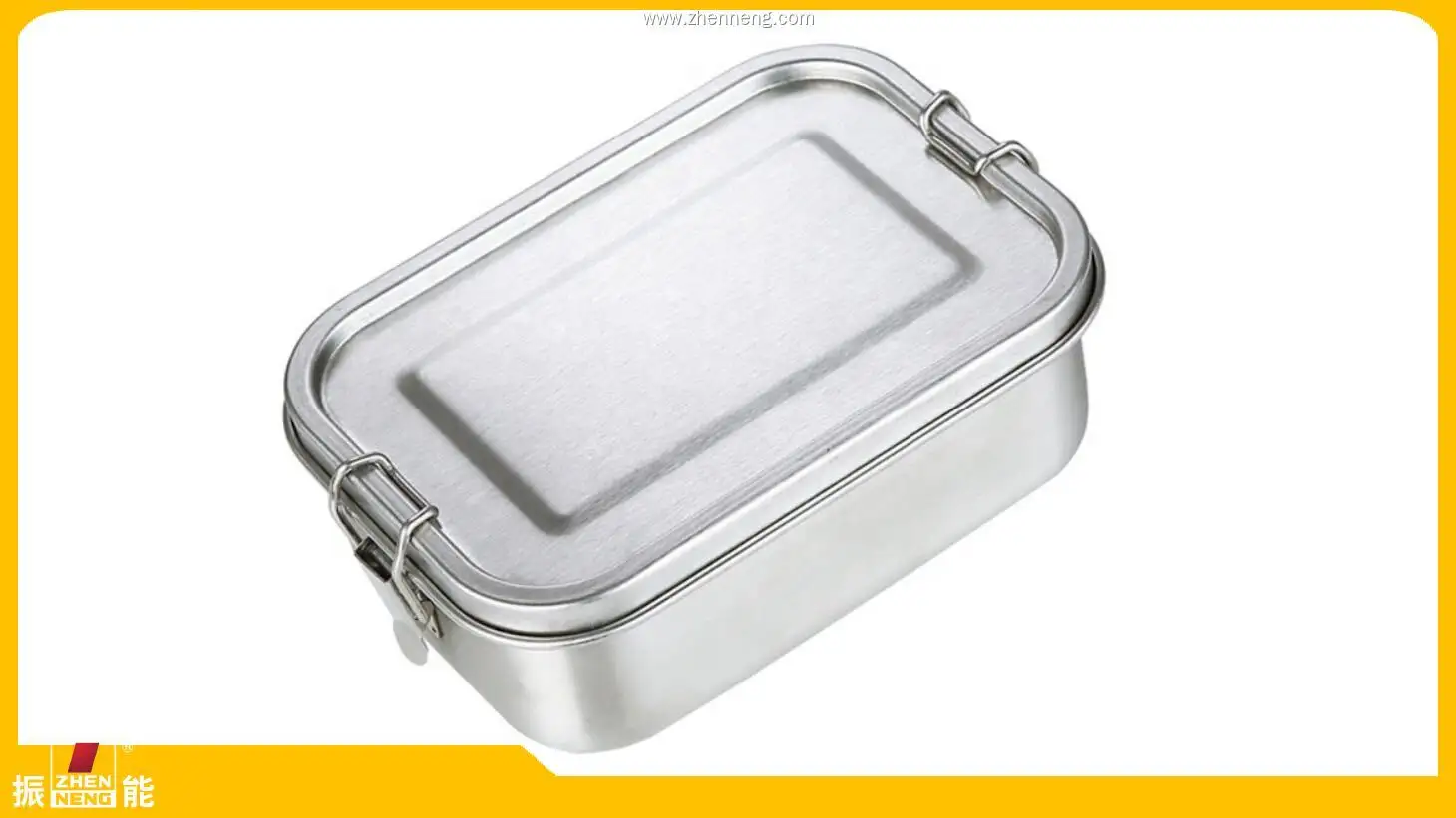 304 Stainless Steel Leak-proof Rectangular Lunch Box - Customizable Size 1