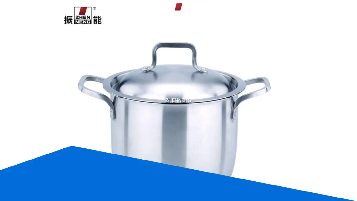 22cm Stainless Steel Soup Pot with Glass Lid 1