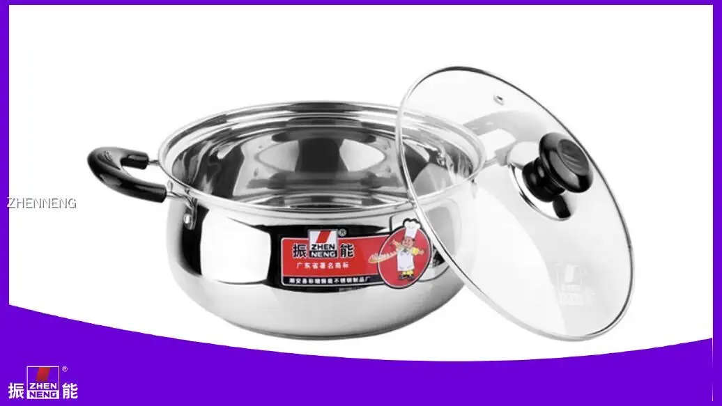 20cm Stainless Steel Stew Pot with Glass Lid - High Quality and Customizable 1