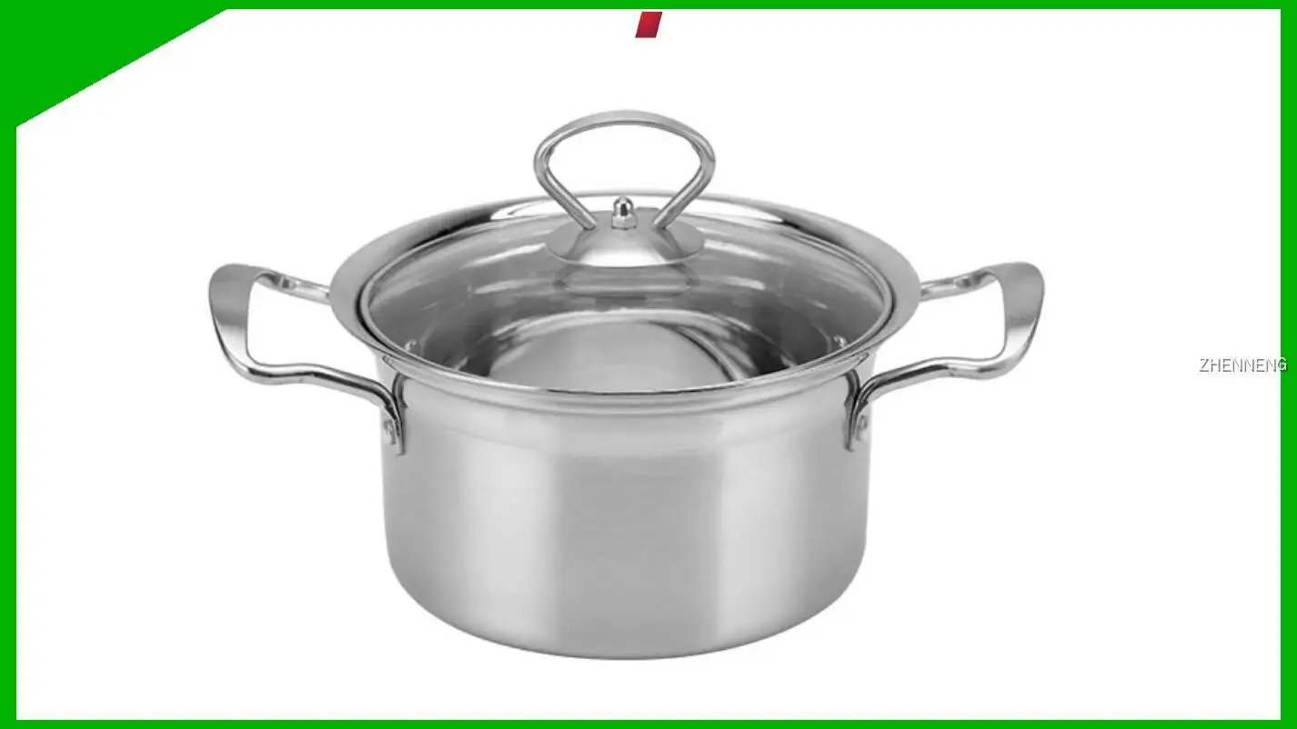 SUS304 Stainless Steel Soup Pot - High Quality 18cm Cookware 1