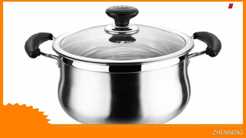 18cm SUS304 Double-Bottom Soup Pot with Glass Lid - Ultimate Quality & Performance 1
