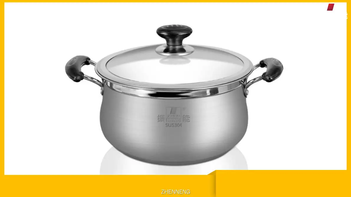 16cm Stainless Steel Drum-shaped Soup Pot with Glass Lid - Customizable Specifications 1