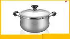16cm Stainless Steel Drum-shaped Soup Pot with Glass Lid - Customizable Specifications 1