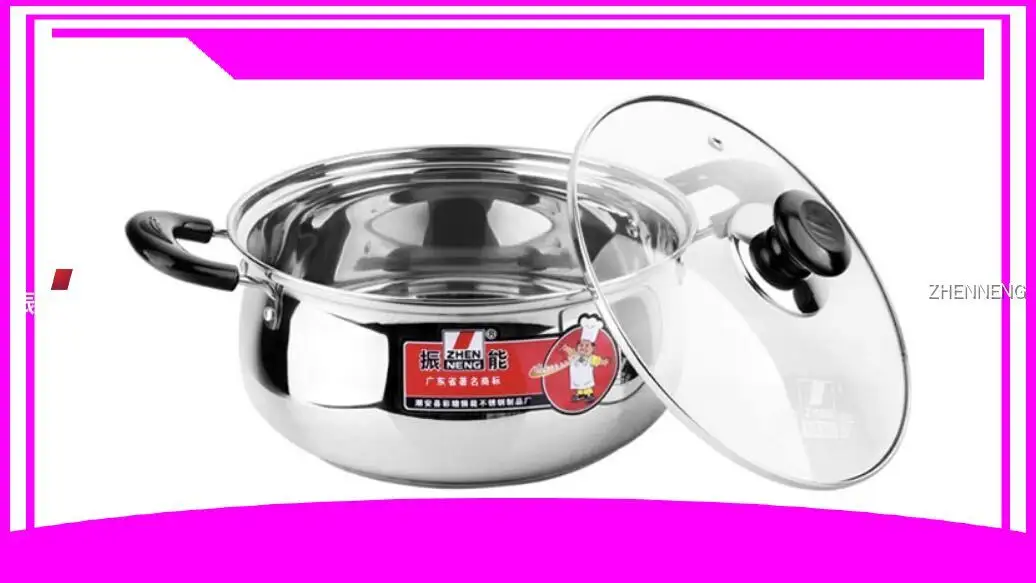 قدر طهي من الفولاذ المقاوم للصدأ بطول 20 سم بمقبض من الباكليت 1