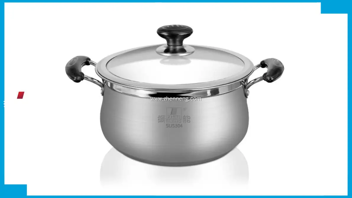 قدر حساء أسطواني من الفولاذ المقاوم للصدأ بقطر 20 سم مع غطاء زجاجي - جودة عالية وقابل للتخصيص 1